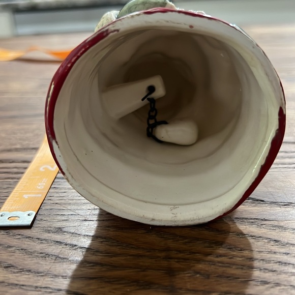 VINTAGE RUSS HANDPAINTED CERAMIC SANTA CHRISTMAS BELL - Picture 4 of 5